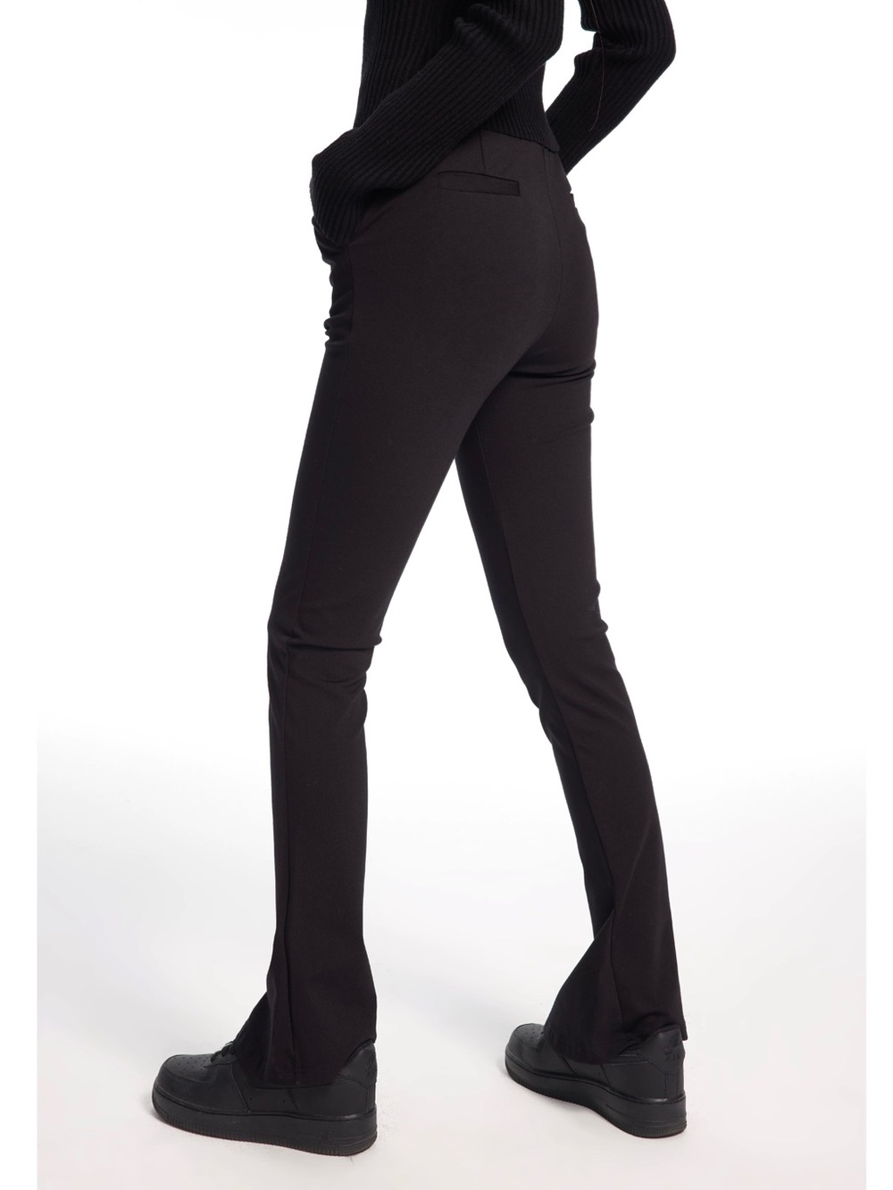 Slim-fitting slightly flared trousers suit pants
